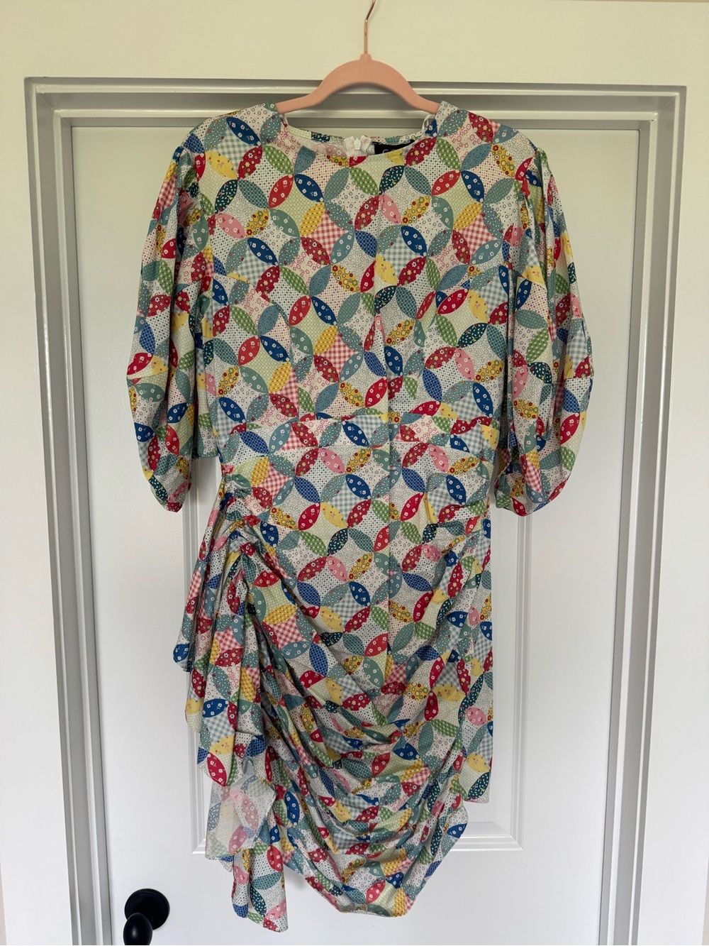 Vintage-Inspired Multicolor Midi Dress